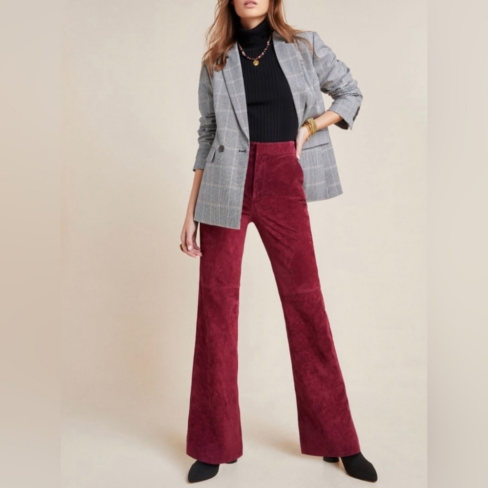 Anthropologie Carson Suede Bootcut Trousers, NWT, size 10